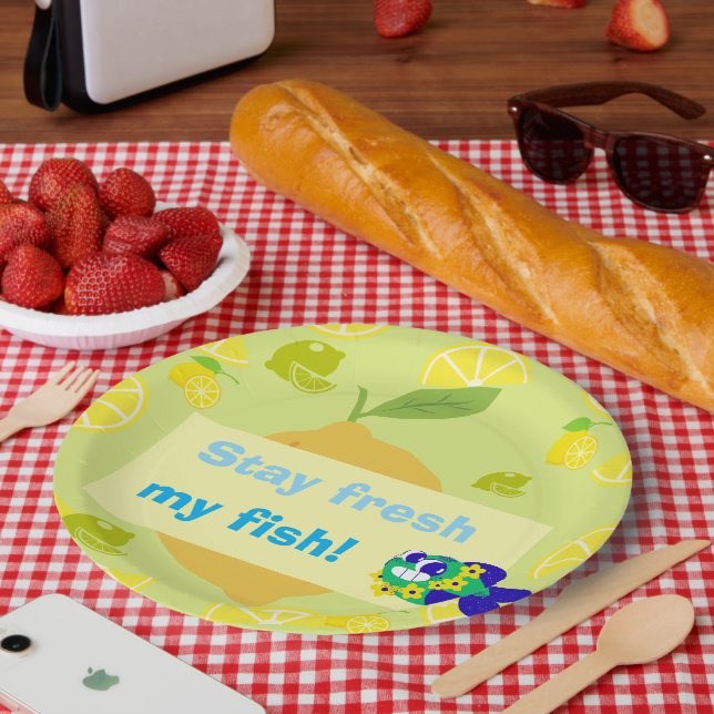Lemon Vibes  Paper Plate (Picnic)