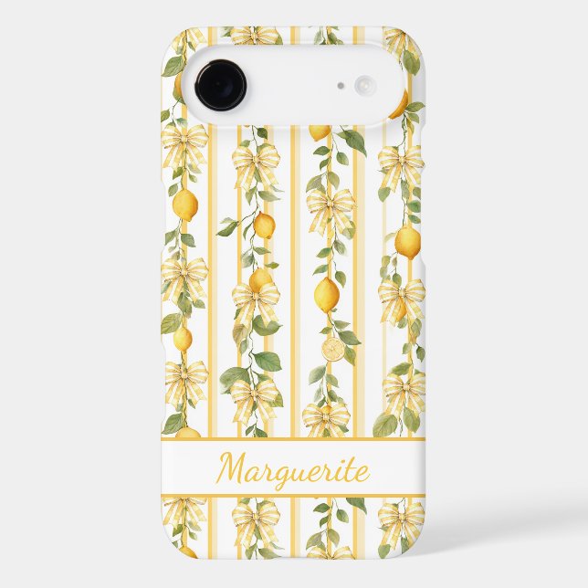 Lemon Vines With Coquette Bows Monogrammed (Back)
