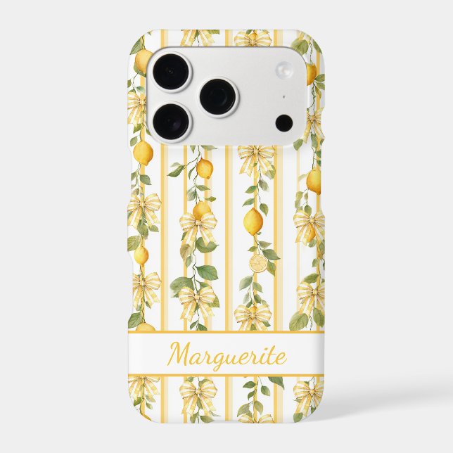 Lemon Vines With Coquette Bows Monogrammed (Back)