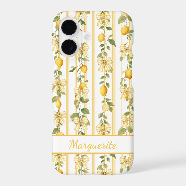 Lemon Vines With Coquette Bows Monogrammed (Back)