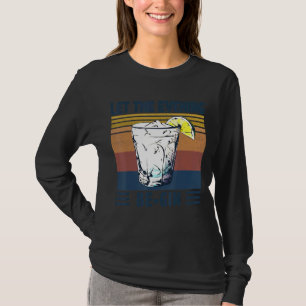 Lemon Vintage Let The Evening Be Gin Drinking T-Shirt