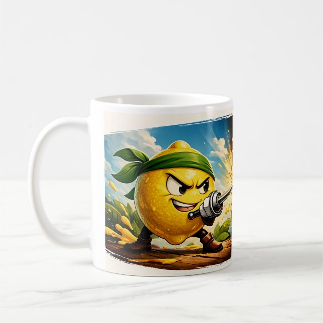 Lemon vs Coffee Duel Mug – FunnClassic Mug, 325 ml (Left)