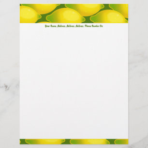 Lemon Wallpaper, Lemon Wallpaper, Your Name, Ad... Personalised Letterhead