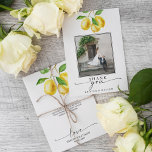 Lemon Watercolor Citrus Wedding Photo Thank You Card<br><div class="desc">Our lemon watercolor wedding thank you card is a fresh and vibrant way to express your appreciation. The bright and cheerful lemon design is perfect for summer weddings and adds a touch of whimsy and charm to your thank-you cards.</div>