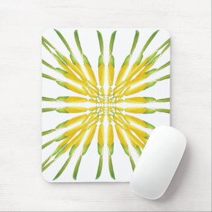 Lemon Watercolor Painting Pattern Mouse Mat