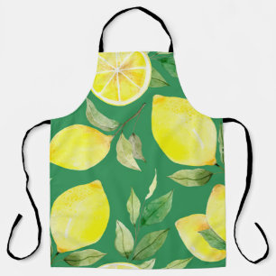 lemon,watercolor pattern,background,fruit,wallpape apron