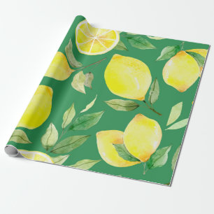 lemon,watercolor pattern,background,fruit,wallpape wrapping paper