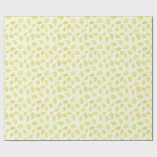 Lemon Watercolor Pattern Citrus Wrapping Paper She