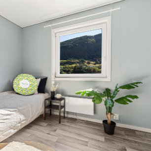 Lemon watercolor pattern simple round cushion