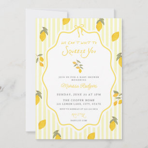 Lemon We Can't Wait to Squeeze You Baby Shower Invitation