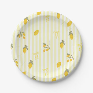 Lemon We Can't Wait to Squeeze You Baby Shower Paper Plate