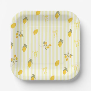 Lemon We Can't Wait to Squeeze You Baby Shower Paper Plate