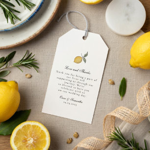 Lemon Wedding Favor Tag Amalfi Coast Italian