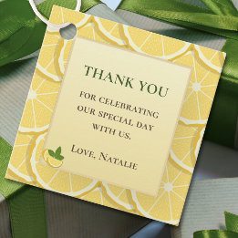Lemon Wedding Favour Tag | Citrus Thank You