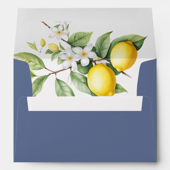 Lemon Wedding Invitation Envelope (Back (Bottom))