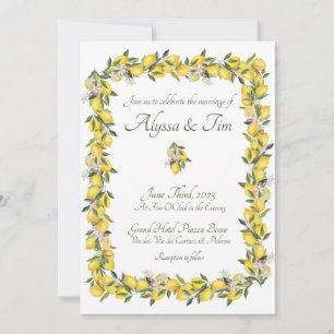 Lemon Wedding Invitations 