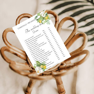 Lemon wedding shoe game, bachelorette party game announcement