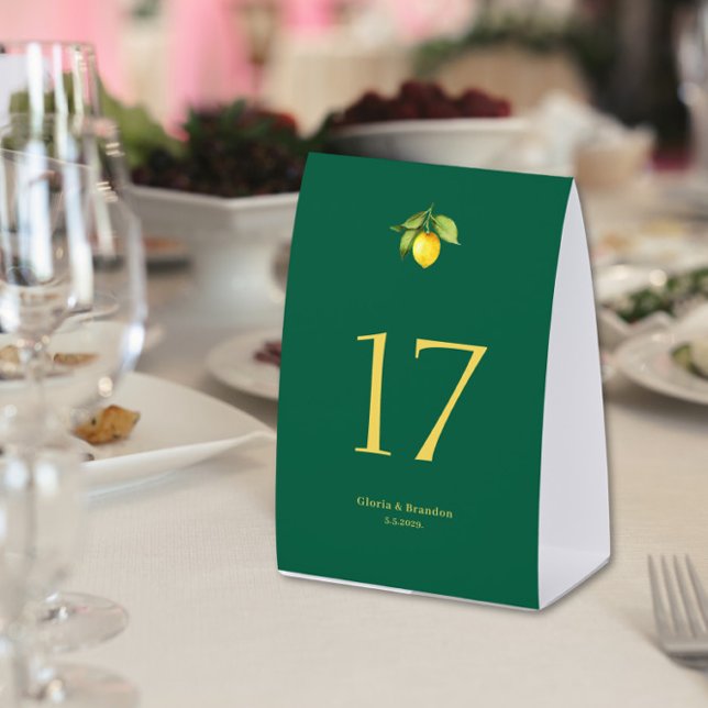 Lemon Wedding Table Number  (Creator Uploaded)