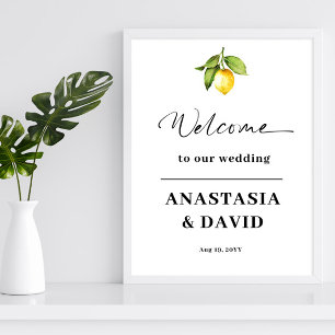Lemon Wedding Welcome Poster