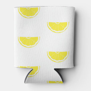 Lemon Wedge Pattern Can Cooler