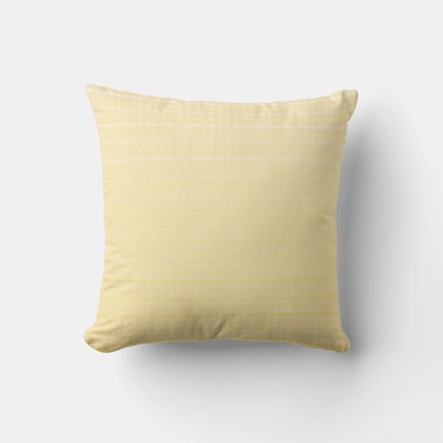 Lemon Whisper – Soft Yellow & Ivory geometric Cushion (Front)
