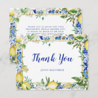 Lemon White Floral Blue Mosaic Tile