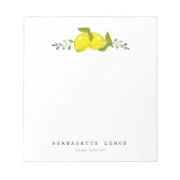 Lemon & White Flower Simple Clean