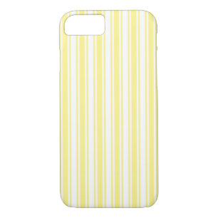 Lemon yellow and white candy stripes iPhone 8/7 case