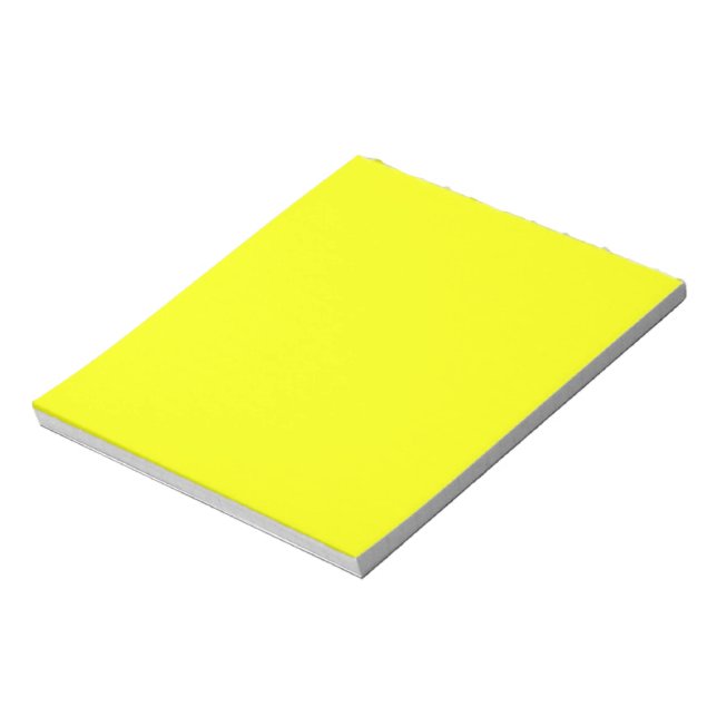 Lemon Yellow Background Colour Customise This! Notepad (Rotated)