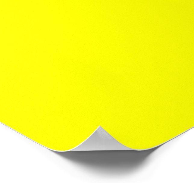 Lemon Yellow Background Colour Customise This! Poster (Corner)