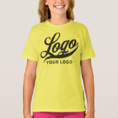 Lemon Yellow Company Logo Swag Business Kids Girls T-Shirt (Front)