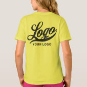 Lemon Yellow Company Logo Swag Business Kids Girls T-Shirt (Back)