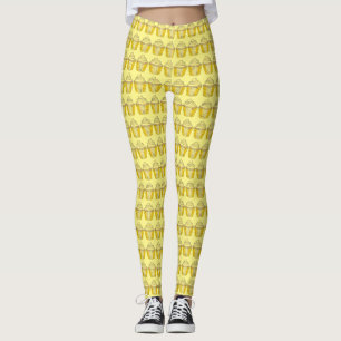 Lemon Yellow Cupcake Cupcakes Cake Print Leggings