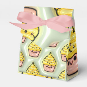 Lemon Yellow Cupcake Favour Box