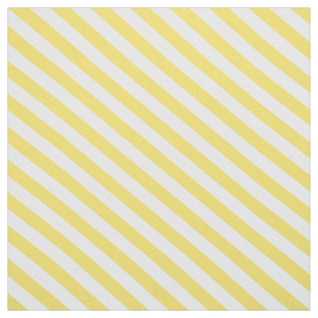 Lemon Yellow Diagonal Stripes Fabric (Swatch)