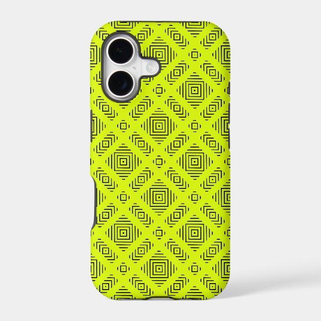 Lemon yellow geometric pattern (Back)
