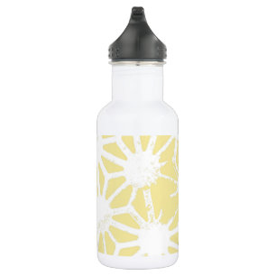 Lemon yellow geometric pattern 532 ml water bottle