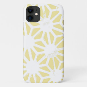 Lemon yellow geometric pattern iPhone 11 case