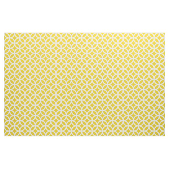 Lemon Yellow Geometric Pattern Fabric (Yard)