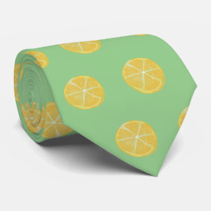 Lemon Yellow Green Neck Tie