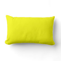 Lemon Yellow Lumbar Pillow 13" x 21"