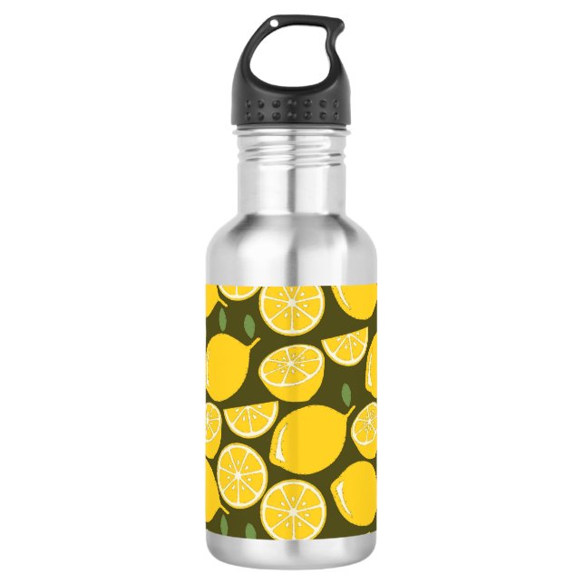 Lemon Yellow Modern Fun Cute 532 Ml Water Bottle (Front)
