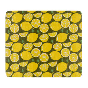 Lemon Yellow Modern Fun Cute Cutting Board