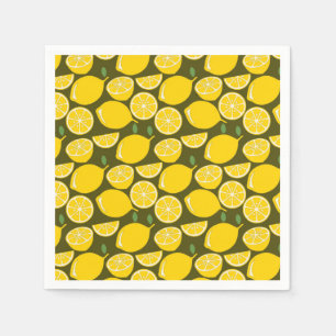 Lemon Yellow Modern Fun Cute Napkin