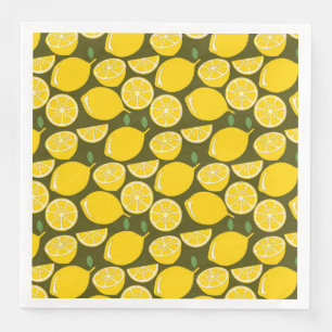 Lemon Yellow Modern Fun Cute Napkin