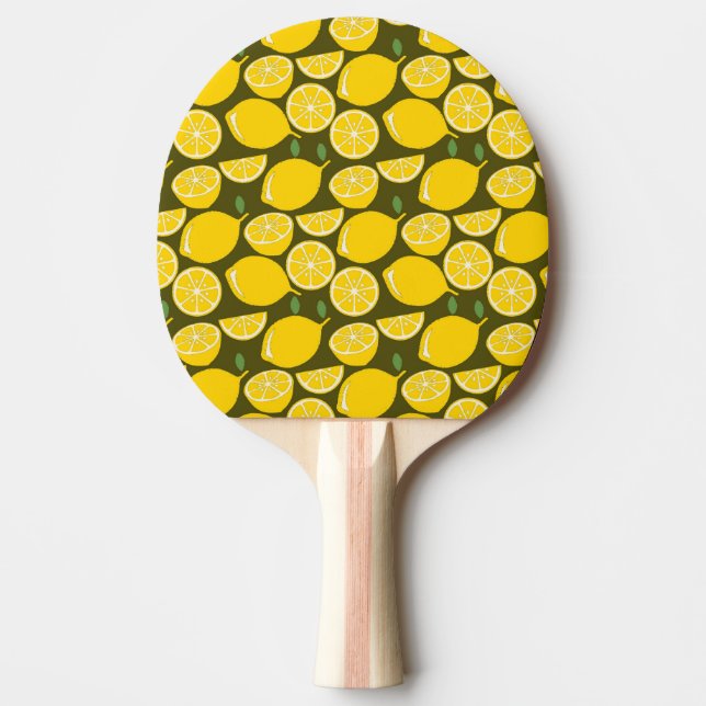 Lemon Yellow Modern Fun Cute Ping Pong Paddle (Front)