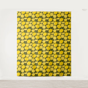 Lemon Yellow Modern Fun Cute Tapestry