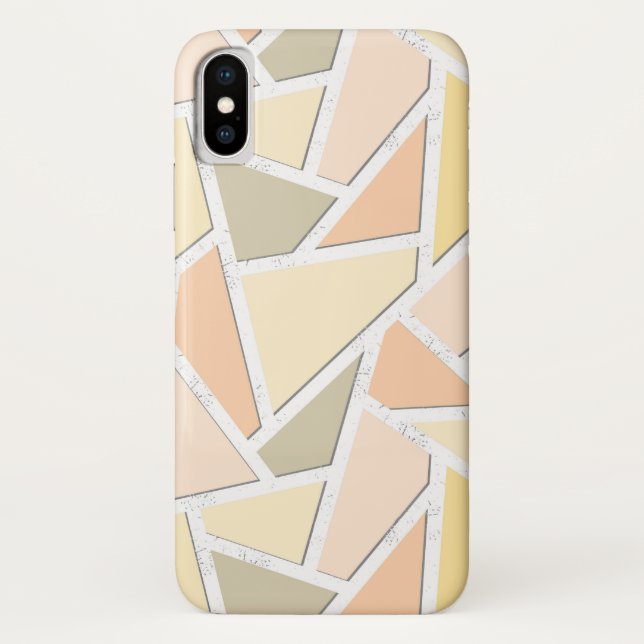 Lemon yellow mosaic pattern Case-Mate iPhone case (Back)