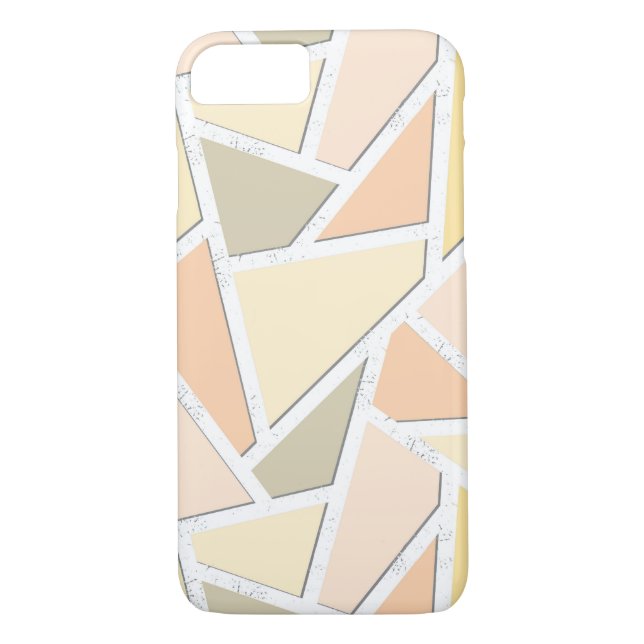 Lemon yellow mosaic pattern Case-Mate iPhone case (Back)