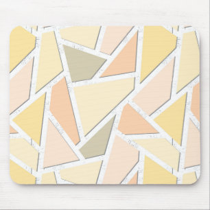 Lemon yellow mosaic pattern mouse mat